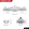 RCAWD Front Axle Housing Cover Case Set LOS242031 for Losi 1/8 LMT Series Upgrades Part Silver view 4