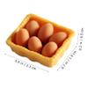 Zerodeko 1 12 Scale Dollhouse Eggs, 3 Set of Dollhouse Miniature Mini Egg Models with Tray House Kitchen Accessories Miniature Food Toy view 3