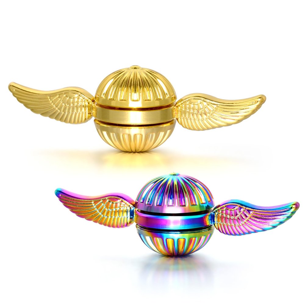 2Pcs Metal Orb Ball Fidget Spinner Anti-Anxiety Stress Relief Focus Meditation Break Bad Habits ADHD EDC Finger Spinning Sensory Toys