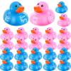 Deekin 24 Pieces Pink Blue Gender Reveal Rubber Ducks in Bulk Mini Ducky Bath Toys Small Ducks for Baby Shower Gender Reveal Party Favor Decorations(Team Boy / Girl) view 1