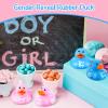 Deekin 24 Pieces Pink Blue Gender Reveal Rubber Ducks in Bulk Mini Ducky Bath Toys Small Ducks for Baby Shower Gender Reveal Party Favor Decorations(Team Boy / Girl) view 3