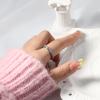 LuckyAmor Anxiety Ring for Women Spinner Ring:4mm sand blasted Rotatable Titanium Stainless Steel Spinner Anxiety Fidget Band Rings for Men Size 6-10 view 2