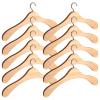 Gadpiparty 5.9inch 10Pcs Doll Clothes Hangers, Wooden Doll Hanger, Brown Timber Clothes, Miniature Wardrobe Accessories view 1