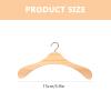 Gadpiparty 5.9inch 10Pcs Doll Clothes Hangers, Wooden Doll Hanger, Brown Timber Clothes, Miniature Wardrobe Accessories view 2