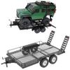 1/10 RC Car Trailer,Metal Trail Car Trailer Accessory with Four Tires Fit for Traxxas TRX4 Axial Scx10 90046 90047 CC01 D90 D110 view 1