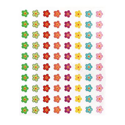 12 Sheets Mini Flower Stickers Small Reward Stickers for Girl Decal Sticker Cute Decorative Stickers for DIY Crafts (Colorful Flower)