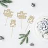 Gyufise 24Pcs We Can Bearly Wait Cupcake Toppers Champage Gold Glitter Bear Cupcake Picks Baby Shower Cake Decorations for Gender Reveal Theme Baby Shower Kids Birthday Party Supplies view 3