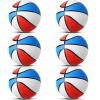 Vinsot 6 Pack Mini Rubber Basketballs 7 Inch Red, White and Blue Basketball Bulk Small Basket Balls for Indoor, Outdoor, Pool Parties, Game Party Favors view 1
