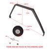 NOBRIM Carbon Fiber Landing Gear 260# 50E with Sponge 2.16' Wheel Set for RC Airplane view 2