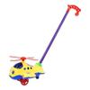 Almencla Helicopter Hand Pushing Toy, Cartoon Airplane Toy Trolley,Push Along Walking Toy for Children Kids Toddler Birthday Gift view 1