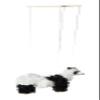 Artisan Owl Panda Bear Marionette Puppet - Soft Yarn Body with Wooden Feet, Detachable Strings for Theatrical Performance & Display view 3