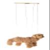 Artisan Owl Labrador Marionette Puppet - Yarn Dog with Wooden Feet, Detachable Strings (Brown) view 2