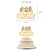 32Pcs Hamster Birthday Party Supplies and Decorations Guinea Pig Happy Birthday Banner,Latex Balloon, Cupcake Toppers, Set animal Party Supplies for Kids Family view 4