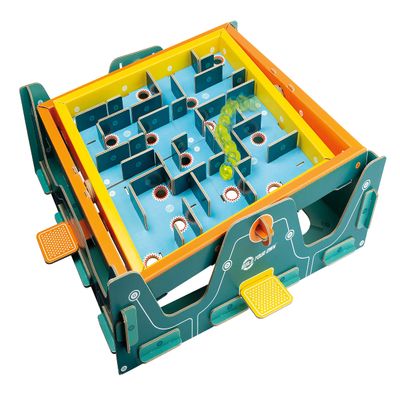 Build Your Own Moving Marble Labyrinth I Classic Retro Toy I 148 Pieces Including 5 Glass Marbles I Fun Gift for Kids, Girls & Boys & Families Age 8+ | Eco Friendly Cardboard Slot Together Kit