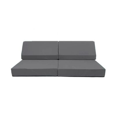 Foamnasium Blocksy Mini, Indoor Foam Playset 3 Piece Soft Toddler and Kids Active Play Couch for Crawling, Climbing, Fort Building and Jumping, Made in The US, Enhanced Slate
