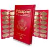 Pennybandz Penny Passport to My Penny Adventures - Pressed Penny Souvenir Collecting Book - Holds 48 Coins - Vegan Leather - Every Book Ordered Comes with a Mystery Penny as a Gift (Phoenix Red) view 1