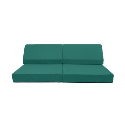 Foamnasium Blocksy Mini, Indoor Foam Playset 3 Piece Soft Toddler and Kids Active Play Couch for Crawling, Climbing, Fort Building and Jumping, Made in The US, Enhanced Emerald