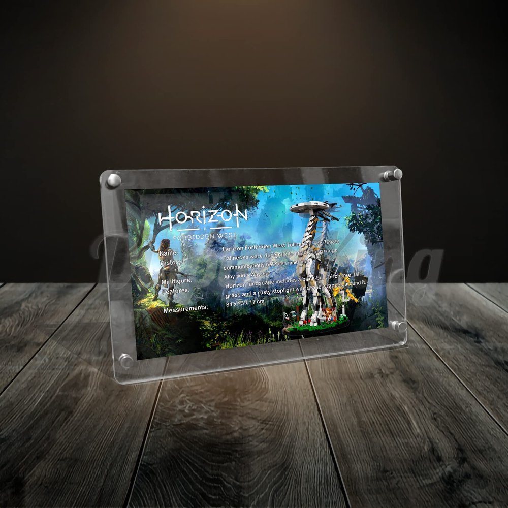 Acrylic Display Photo Frame for Horizon Forbidden West: Tallneck 76989 (Model Set is not Included)