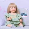 Meeler 22 Inch Reborn Baby Doll, My Little Sweetheart Realistic Newborn Lovely Sweet Girl Dolls with Full Soft Silicone Vinyl Body That Look Real Toddler Kids Birthday Gift Handmade Gift view 2