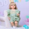 Meeler 22 Inch Reborn Baby Doll, My Little Sweetheart Realistic Newborn Lovely Sweet Girl Dolls with Full Soft Silicone Vinyl Body That Look Real Toddler Kids Birthday Gift Handmade Gift view 3
