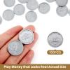 YTYOTO 100 Pcs Fake Coins for Kids Learning, Plastic Play Coins for Teaching, 100 Nickels for Kids Pretend Play Store Or Cash Register view 2
