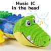 Sumobaby Infant Baby Musical Stuffed Animal Activity Soft Toys with Teether, Multi-Sensory Crinkle, Rattle and Textures, for Tummy Time Newborn 0-3-6-12 Months Boys, Girls, Crocodile (Alligator) view 2