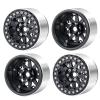 4pcs/Set 2.2inch Beadlock Wheel Rims Metal Wheel Hubs for Axial Wraith SCX10 90048 RR10 TRX4 D90 RC Crawler Car (Black) view 1