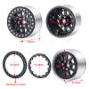 4pcs/Set 2.2inch Beadlock Wheel Rims Metal Wheel Hubs for Axial Wraith SCX10 90048 RR10 TRX4 D90 RC Crawler Car (Black) view 2