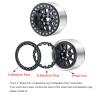 4pcs/Set 2.2inch Beadlock Wheel Rims Metal Wheel Hubs for Axial Wraith SCX10 90048 RR10 TRX4 D90 RC Crawler Car (Black) view 3