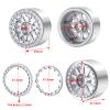 4pcs/Set 2.2inch Beadlock Wheel Rims Metal Wheel Hubs for Axial Wraith SCX10 90048 RR10 TRX4 D90 RC Crawler Car (Silver) view 2