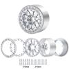 4pcs/Set 2.2inch Beadlock Wheel Rims Metal Wheel Hubs for Axial Wraith SCX10 90048 RR10 TRX4 D90 RC Crawler Car (Silver) view 4
