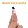 Kisangel Mini Snowman 30 Pcs Resin Christmas Mini Figurines Tiny Snowman Ornaments for DIY Fairy Garden Micro Landscape Holiday Decor Black view 2