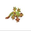 Gecko, Green, Reptiles, Hand Made, Thailand Sand Creatures, Toy, Paper Weight, Bean Bag, Cornhole 3" TH10 BB67 view 1
