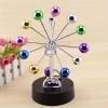 Electric Magnetic Rotation Ferris Wheel Desk Toy Colorful Metal Ball Perpetual Motion Decoration view 3