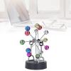 Electric Magnetic Rotation Ferris Wheel Desk Toy Colorful Metal Ball Perpetual Motion Decoration view 4