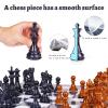 18.5" Large Chess Set for Adults with Zinc Alloy Heavy Chess Pieces Portable Folding Chess Board Travel Chess Set Board Game Gift  Staunton Chess Pieces view 3
