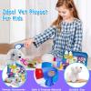 TEUVO Pet Care Playset, 16Pcs Kids Doctor Kit with Plush Dog & Backpack for Dog Grooming & Feeding, Pet Doctor Pretend Play Toys for 3 4 5 6 7 Years Old Girls Boys Birthday view 2