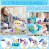 TEUVO Pet Care Playset, 16Pcs Kids Doctor Kit with Plush Dog & Backpack for Dog Grooming & Feeding, Pet Doctor Pretend Play Toys for 3 4 5 6 7 Years Old Girls Boys Birthday view 3