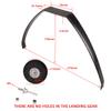 NOBRIM Carbon Fiber Landing Gear YAK50E with Sponge 2.16' Wheel Set for RC Airplane view 2