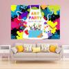 Avezano Art Party Backdrops Artist Theme Birthday Banner Decorations for Kids Art Let's Painting Dress for Mess Party Background Supplies 7x5ft view 2