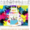 Avezano Art Party Backdrops Artist Theme Birthday Banner Decorations for Kids Art Let's Painting Dress for Mess Party Background Supplies 7x5ft view 3