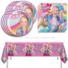 41pcs Jojo Siwas Party Supplies include 20 plates, 20 napkins 1 Tablecloth for the Jojo birthday party decoration view 1