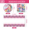 41pcs Jojo Siwas Party Supplies include 20 plates, 20 napkins 1 Tablecloth for the Jojo birthday party decoration view 2