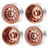 4pcs/Set 2.2inch Beadlock Wheel Rims Metal Wheel Hubs for Axial Wraith SCX10 90048 RR10 TRX4 D90 RC Crawler Car (Brown) view 1