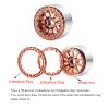 4pcs/Set 2.2inch Beadlock Wheel Rims Metal Wheel Hubs for Axial Wraith SCX10 90048 RR10 TRX4 D90 RC Crawler Car (Brown) view 3