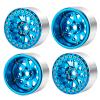 4pcs/Set 2.2inch Beadlock Wheel Rims Metal Wheel Hubs for Axial Wraith SCX10 90048 RR10 TRX4 D90 RC Crawler Car (Blue) view 1