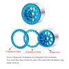 4pcs/Set 2.2inch Beadlock Wheel Rims Metal Wheel Hubs for Axial Wraith SCX10 90048 RR10 TRX4 D90 RC Crawler Car (Blue) view 3