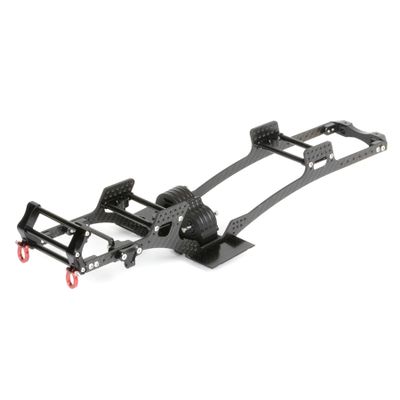 Carbon Fiber LCG Chassis Set for 1/10 RC Crawler SCX10 Lower Center of Gravity DIY Upgrade Lightweight Thickened Upgrade Frame