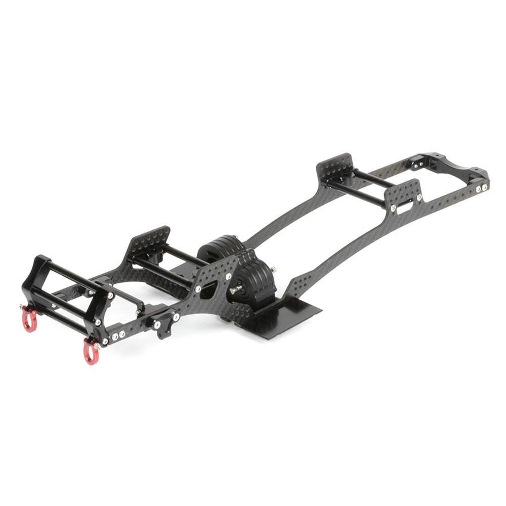 Carbon Fiber LCG Chassis Set for 1/10 RC Crawler SCX10 Lower Center of Gravity DIY Upgrade Lightweight Thickened Upgrade Frame