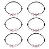 choice of all 6/10Pcs Baseball Bracelets for Womens Baseball Party Favors Braided Sports Bracelets for Womens Adjustable (A: 6pcs baseball bracelets) view 1
